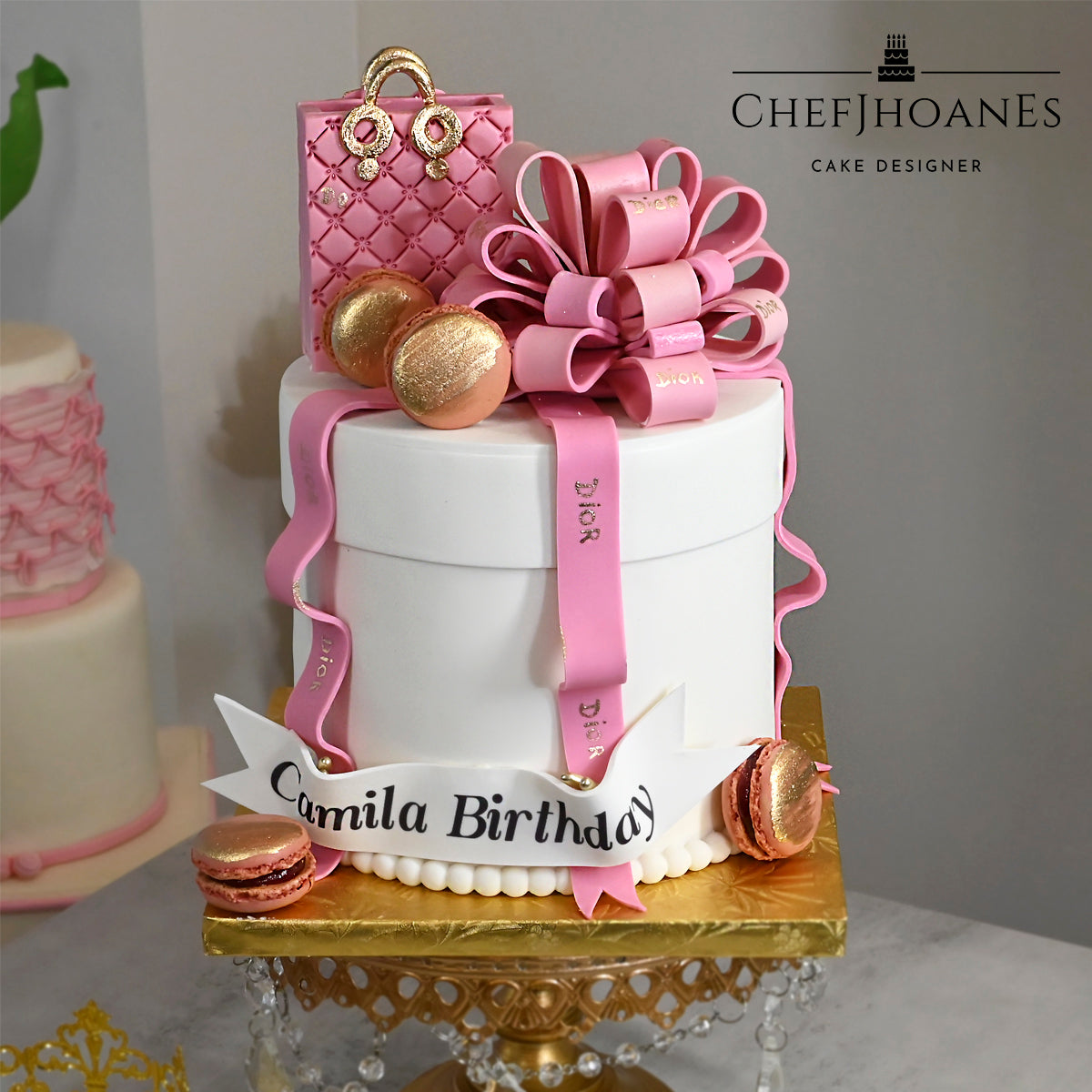 Dior Bag Cake pink, Cakes Dubai