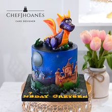 Load image into Gallery viewer, Spyro The dragon cake. Feed 15 people.
