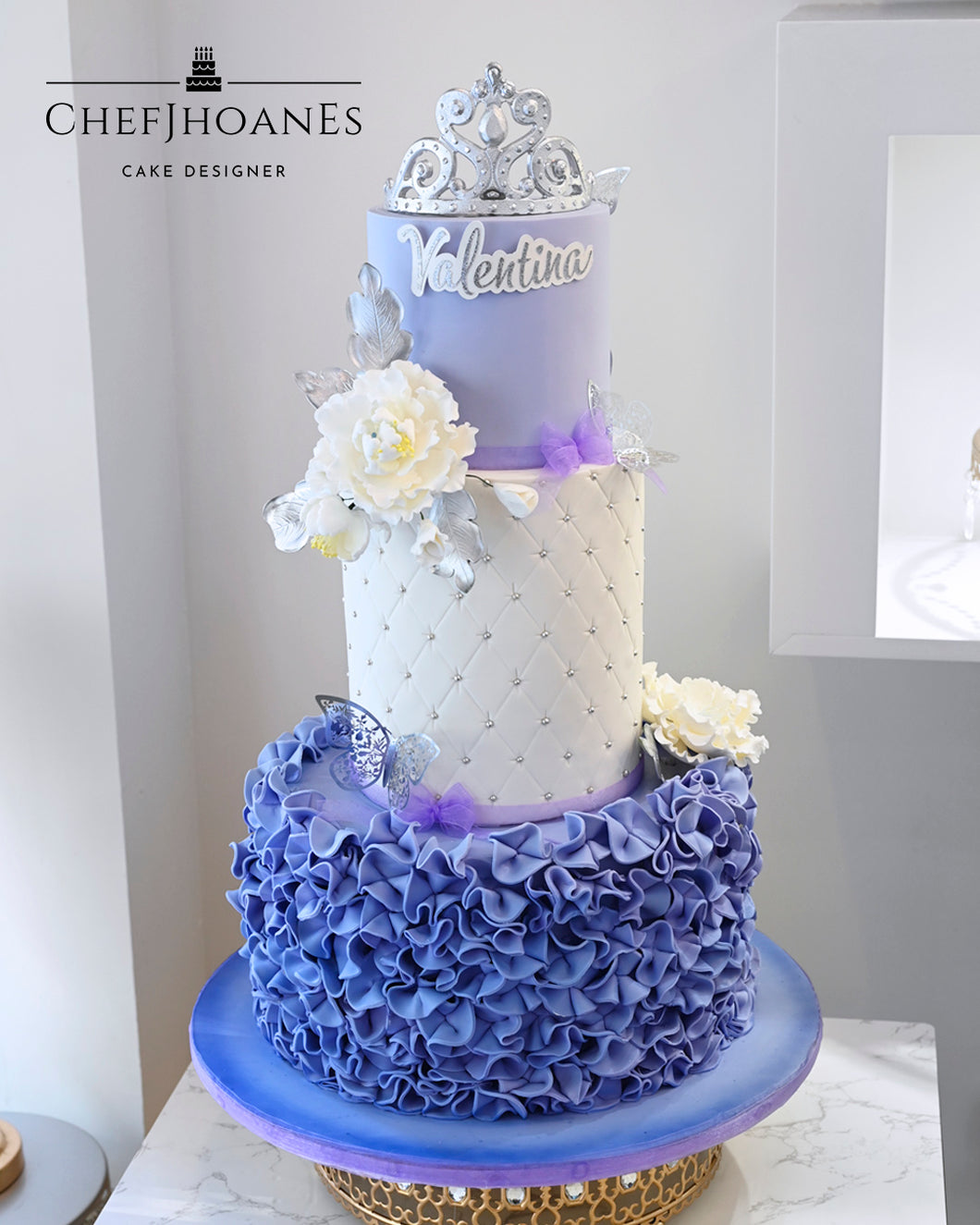 Purple princess cake. Feed 80 people.