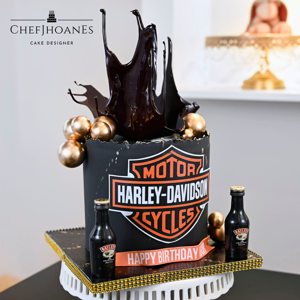 Personalised Harley Motorbike Acrylic Cake Topper | eBay
