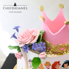 Load image into Gallery viewer, Disney Princess cake. Feed 15 people.
