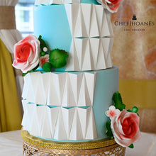 Load image into Gallery viewer, Blue wedding cake. Feed 55 people.
