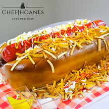 Load image into Gallery viewer, Hot dog cake. Feed 25 people.
