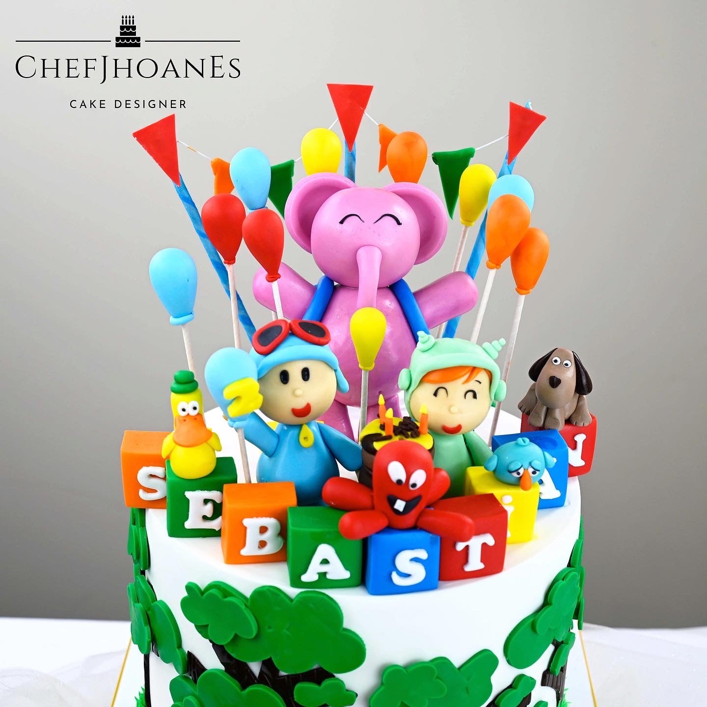 POCOYO Cialda ostia formato tonda su A4 torta compleanno 4 | eBay